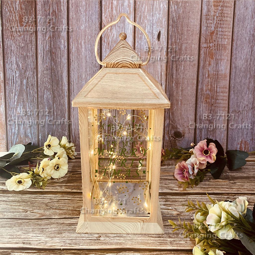 Cross-border wholesale of Christmas wind lamps, LED electronic candles, table lamps, night lights, antique horse lanterns, decorative craft ornaments details Picture