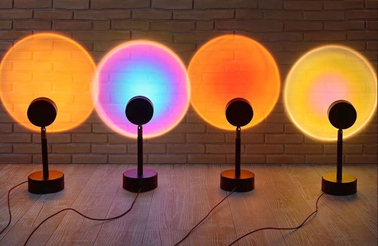 LED灯彩虹投影灯落日灯日不落灯网红直播背景投影氛围台灯详情图13