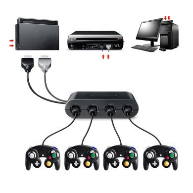 Newly upgraded GC gamepad to switch converter gc/wiiu/pc/switch converter converter box