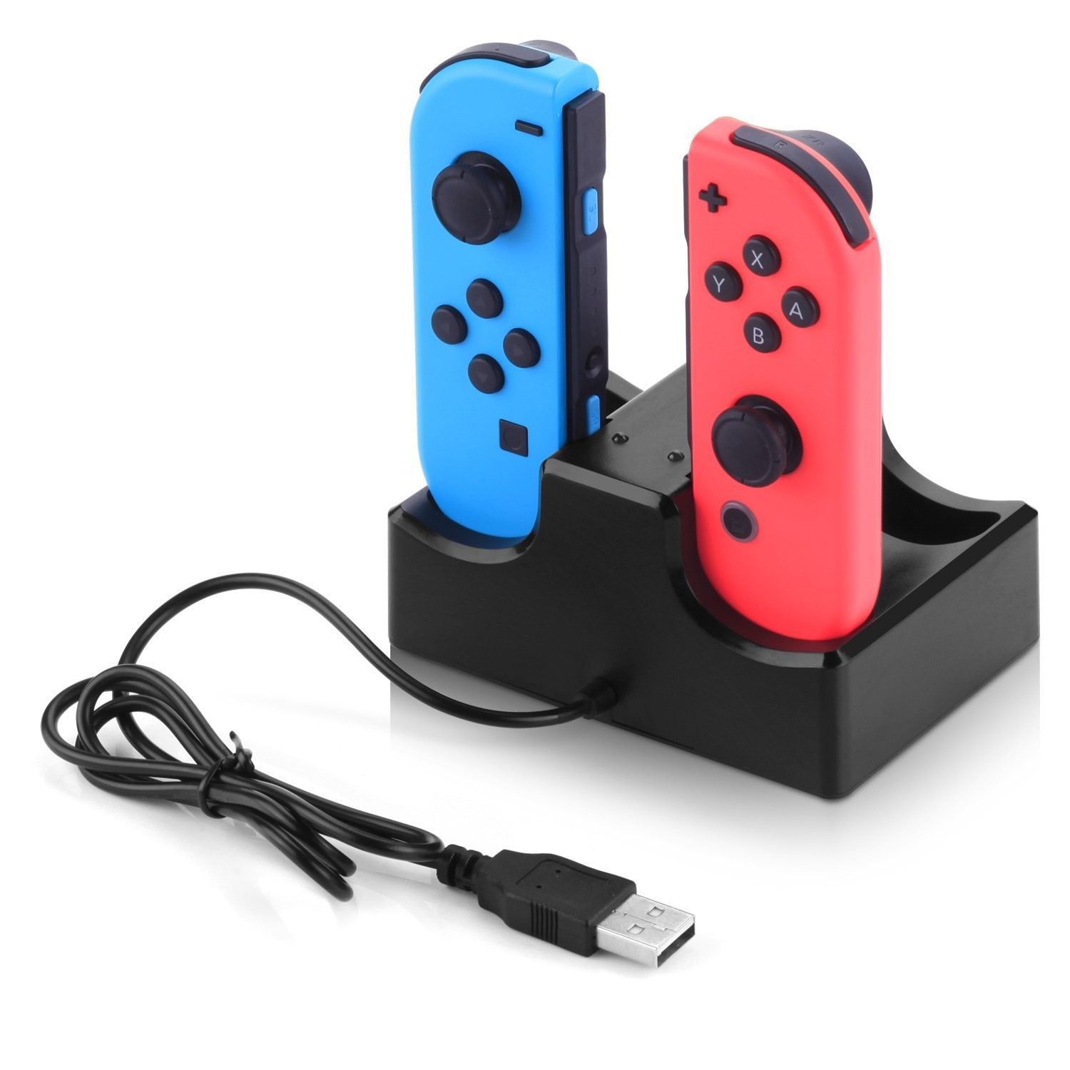 Nintendo Switch controller four-in-one charger, NS four-in-one charger, four small controller mounts, left and right controller mounts detail image 3
