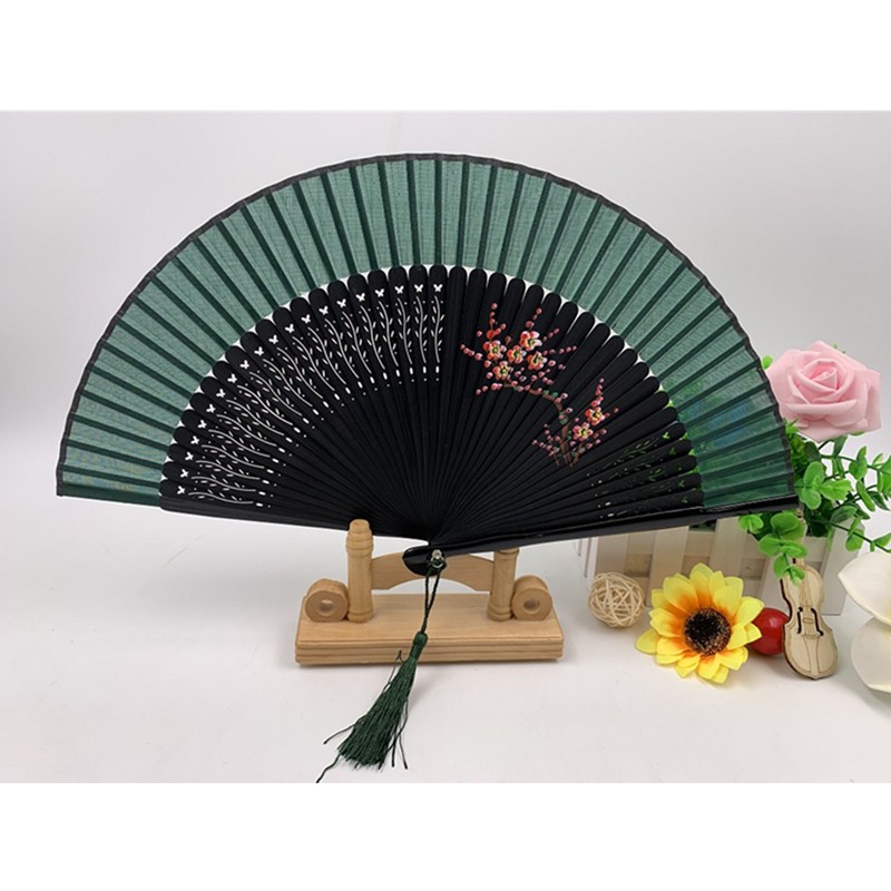 漆边油漆手绘折扇*古风折扇镂空*日式和风扇*竹质折叠扇子批发 修改 本产品采购属于商业贸易行为详情图2