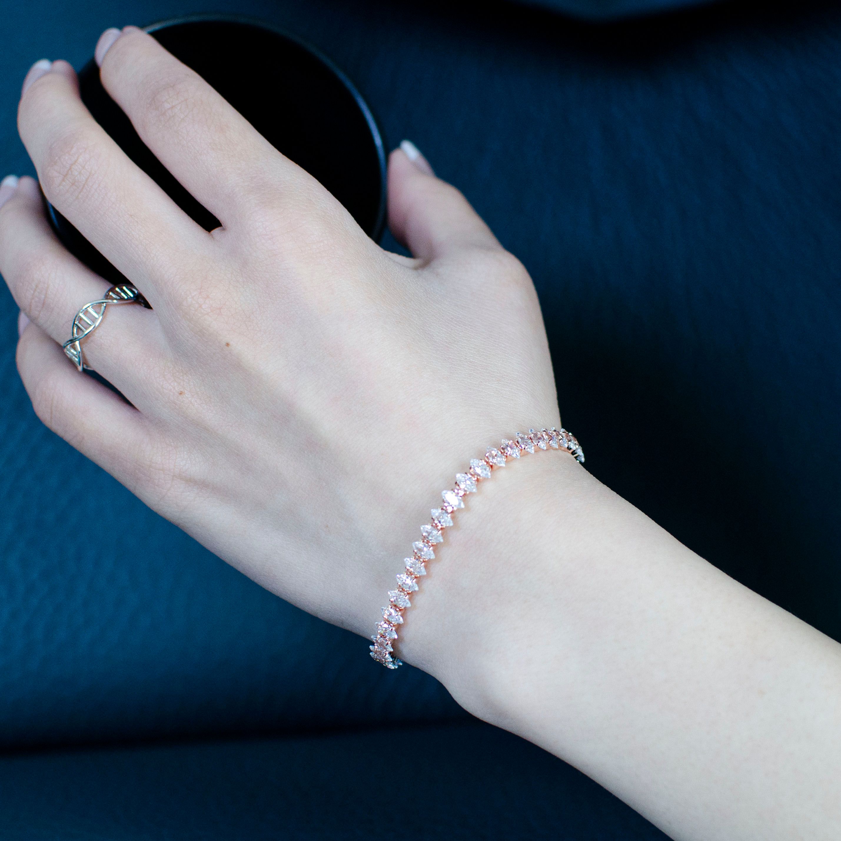 小众设计师款原创chic百搭个性饰品全锆石闪闪手链