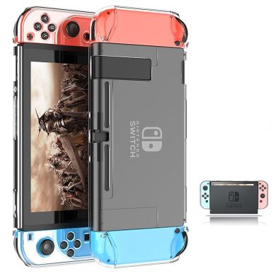 nintendo switch Crystal shell Transparent protective shell NS protective case Split Nintendo original charger