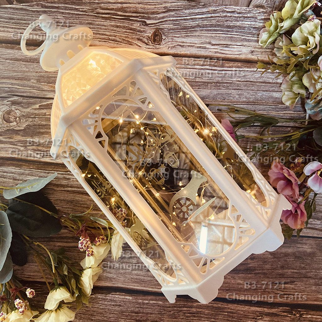 Hexagonal lanterns, candle stands, electronic small horse lanterns, oil lamps, hanging ornaments, decorative craftsmanship, LED for Ramadan, Christmas and Ghost Festival Item Picture