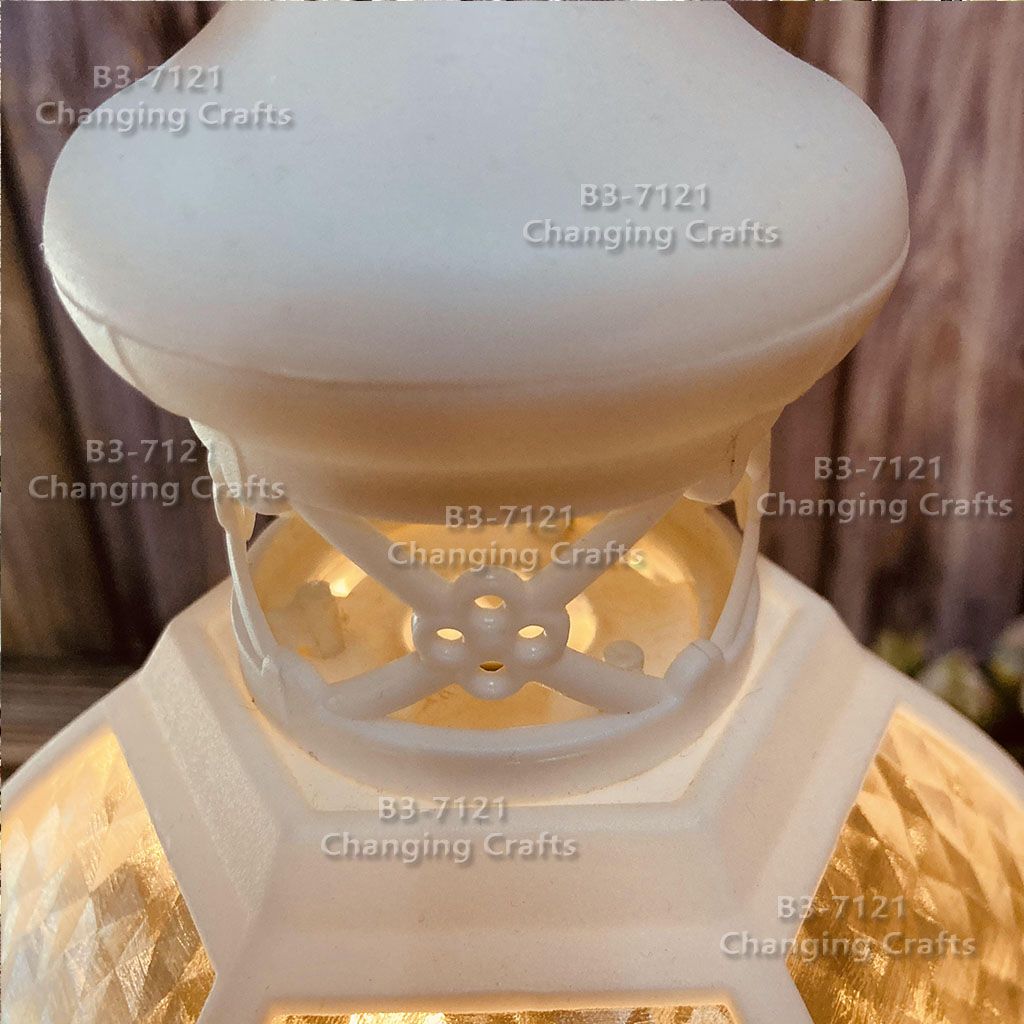Cross border decoration craft Hexagonal Ramadan festival LED lamp string candle wind lamp Ramadan pattern party party holiday decoration million Christmas decorations details Picture
