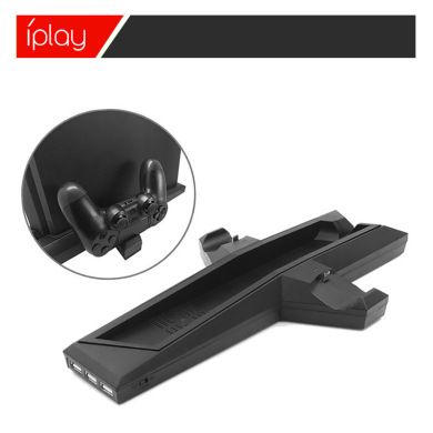 PS4 Cooling bracket ps4 Slim Multi-function host bracket 3usb cooling fan Dual handle charger