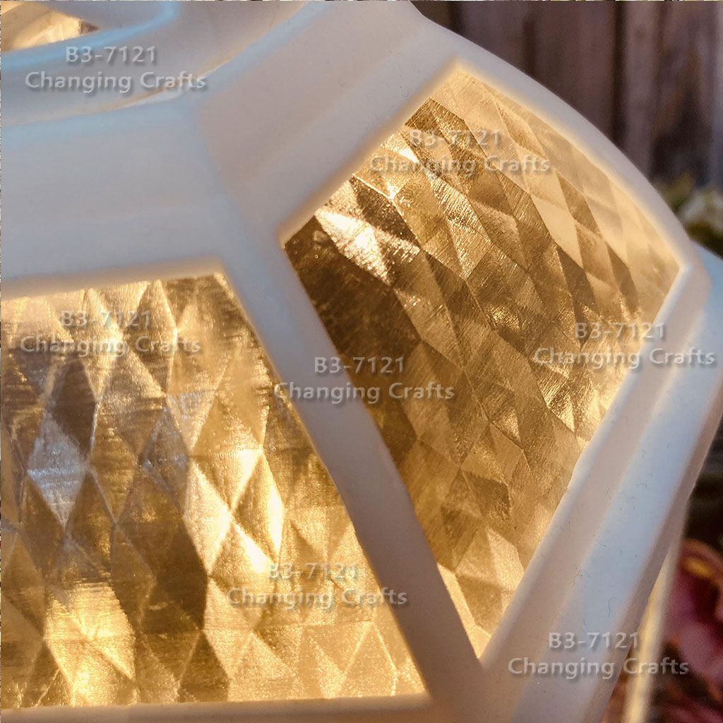 Cross border decoration craft Hexagonal Ramadan festival LED lamp string candle wind lamp Ramadan pattern party party holiday decoration million Christmas decorations Specification drawing