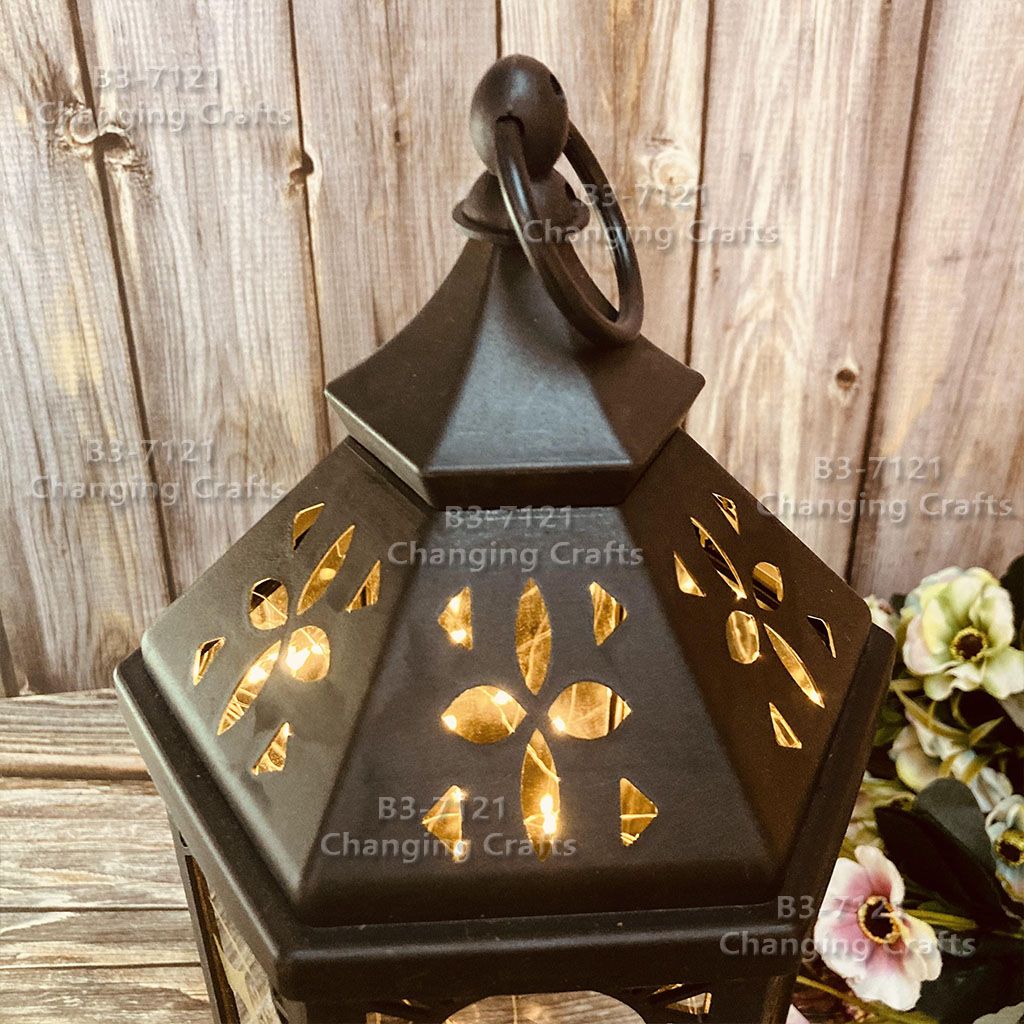 Cross-border wholesale of Ramadan Christmas wind lamps, LED electronic candles, Ramadan night lights, antique horse lanterns, decorative craft ornaments, craft ornaments, craft ornaments, craft ornaments, craft ornaments details Picture