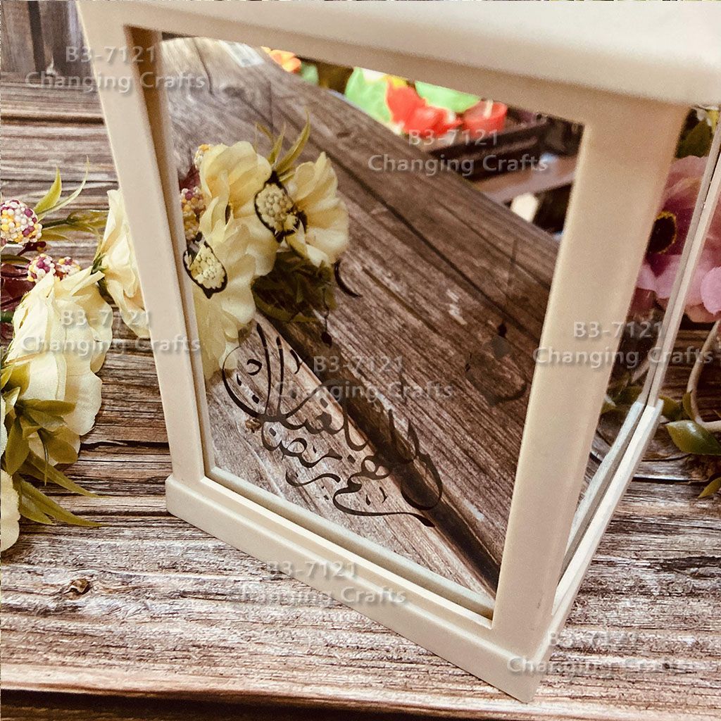 Ramadan wind lantern LED electronic candle Ramadan medium night lamp antique lantern decoration craft decoration piece million Christmas Ghost Festival decoration antique lantern kerosene lamp Item Picture