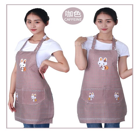 415便宜围裙小兔围裙防水防油广告桃皮绒布料围裙厨房清洁详情图9