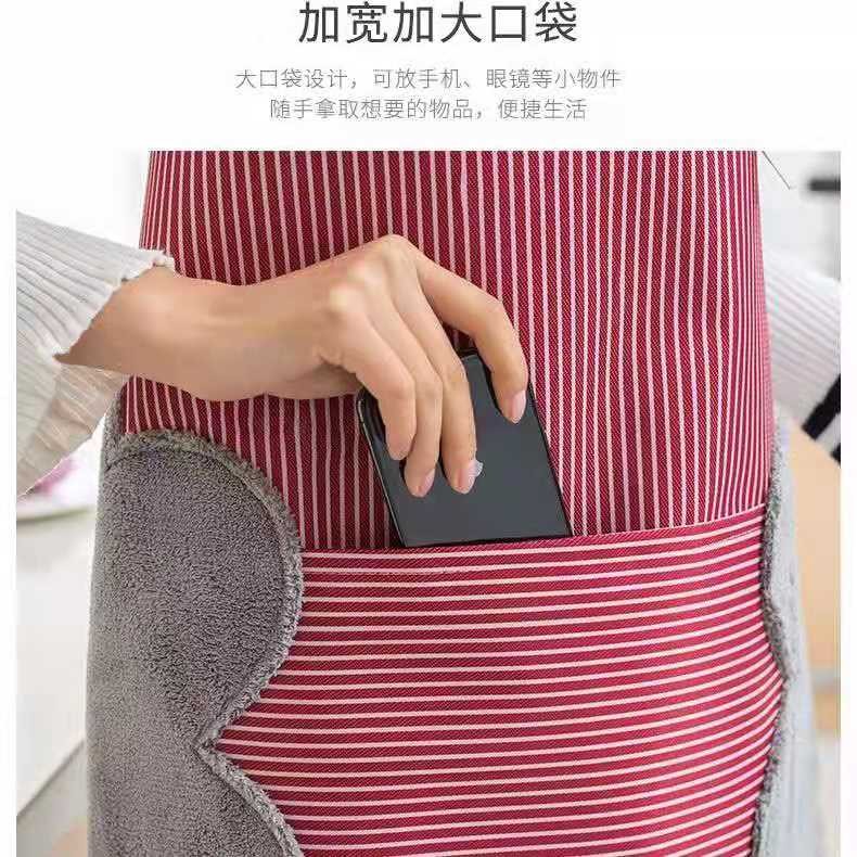 防水可擦手时尚款韩版围裙女厨房家用做饭防油家用罩衣大人详情19