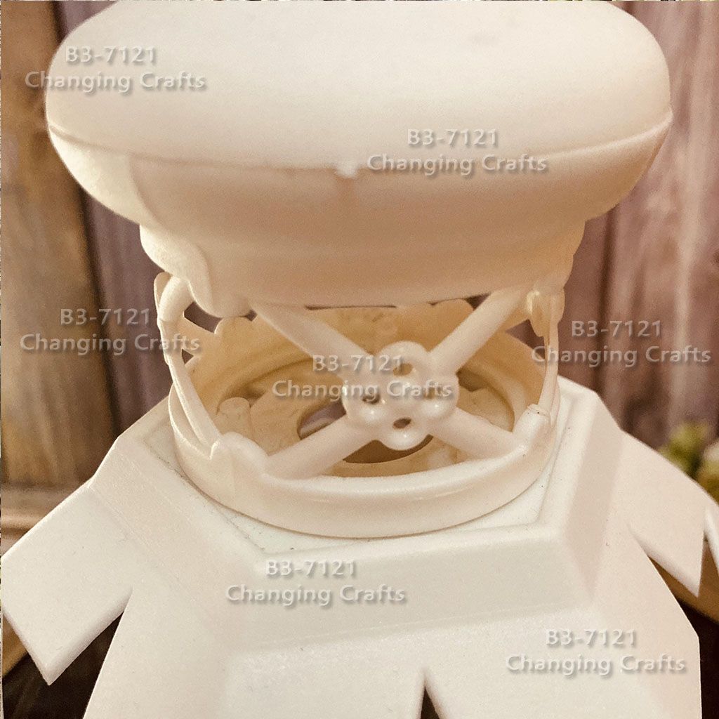 Hexagonal Ramadan large white Christmas wind lantern Nordic simple plastic glass windproof candle holder romantic wedding decoration technology Item Picture