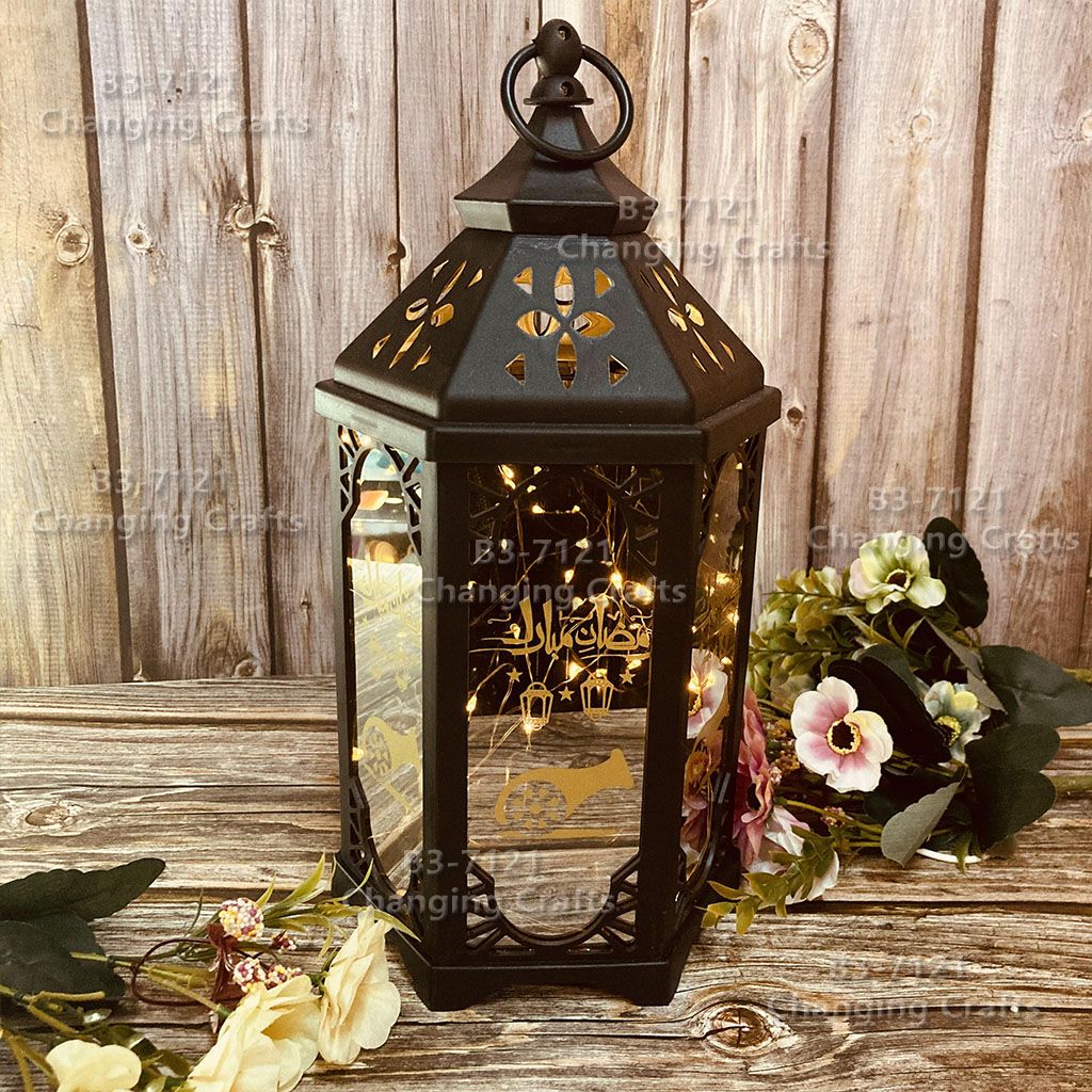 Cross-border wholesale of Ramadan Christmas wind lamps, LED electronic candles, Ramadan night lights, antique horse lanterns, decorative craft ornaments, craft ornaments, craft ornaments, craft ornaments, craft ornaments