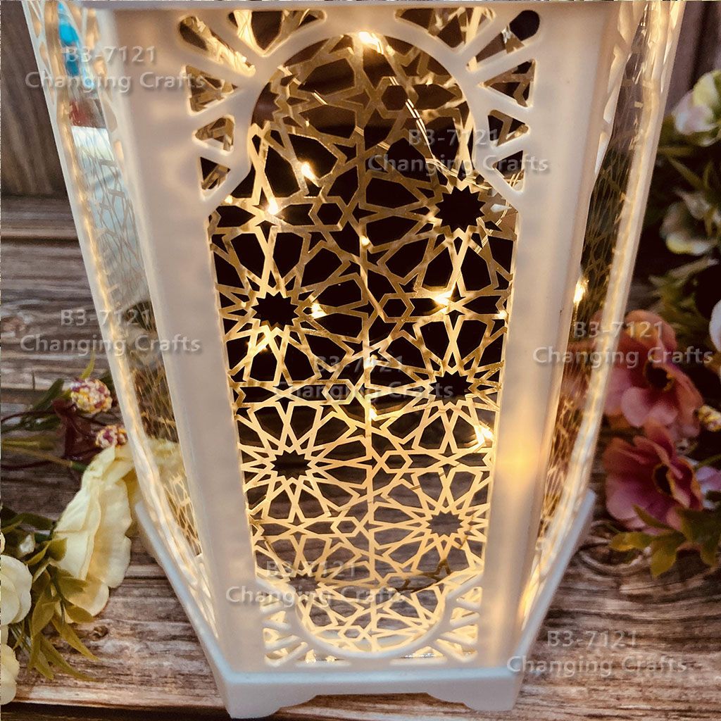Cross border decoration craft Hexagonal Ramadan festival LED lamp string candle wind lamp Ramadan pattern party party holiday decoration million Christmas decorations Application Scenario