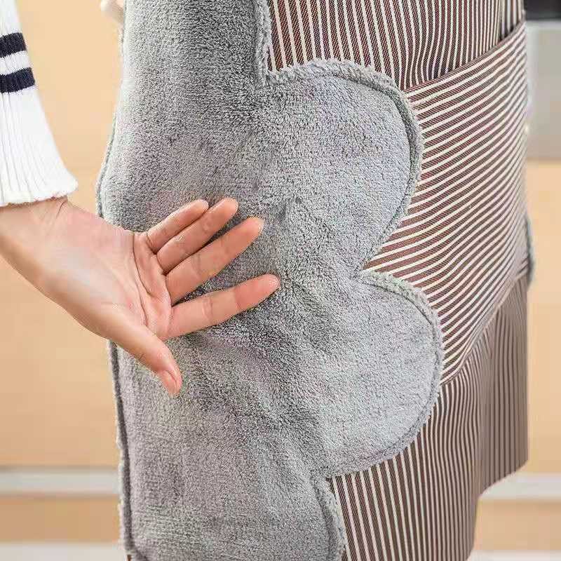 防水可擦手时尚款韩版围裙女厨房家用做饭防油家用罩衣大人详情20