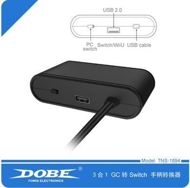 三合一GC手柄转wiiu/pc/switch转换器switch手柄转换器TNS-1894细节图