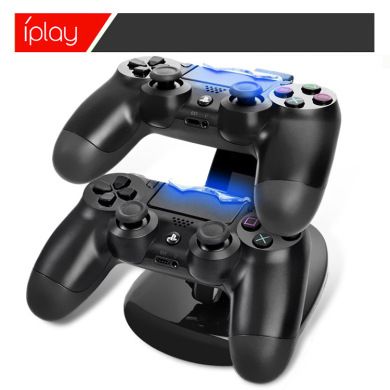 工厂直销 PS4手柄双充座充支架ps4手柄充电器PS4蓝光飞机座充爆款产品图