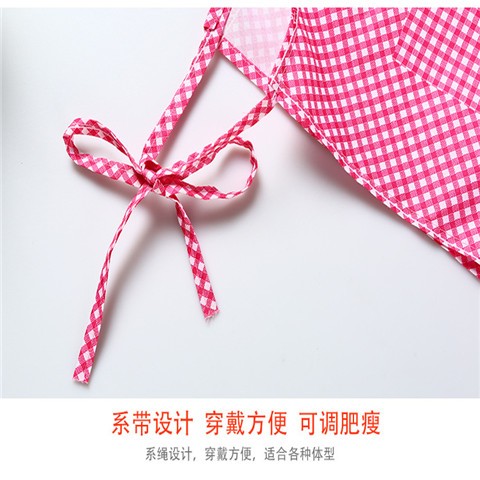 415便宜围裙小兔围裙防水防油广告桃皮绒布料围裙厨房清洁详情图3