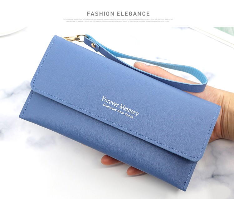 In Stock Ladies Long Purse Solid Color Simple Purse Purse Purse Holding Bag Ladies Card Bag undefined