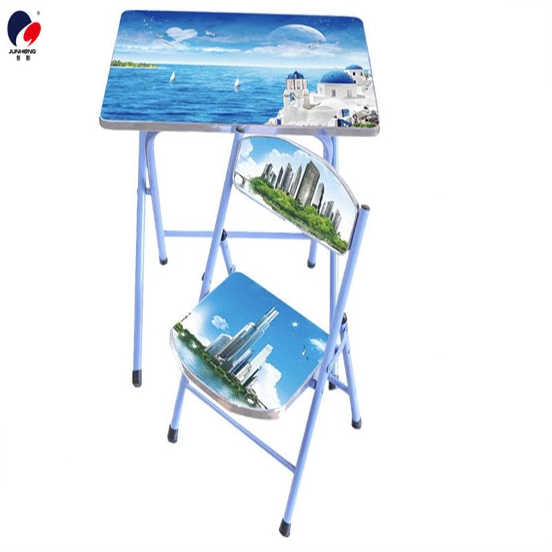 Children's learning set desks, game desks, dining tables, simple children's writing desks, kindergarten desks, folding desks and chairs Application Scenario