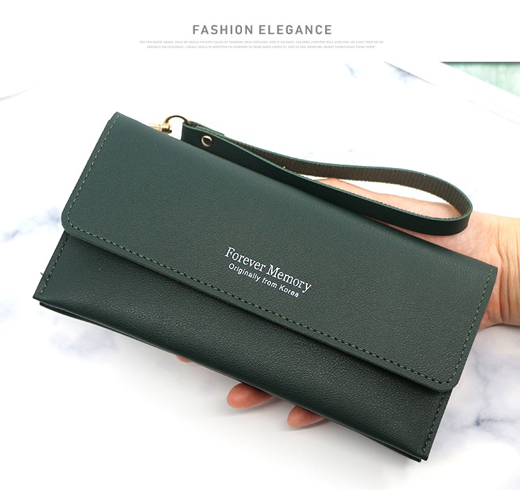 In Stock Ladies Long Purse Solid Color Simple Purse Purse Purse Holding Bag Ladies Card Bag undefined