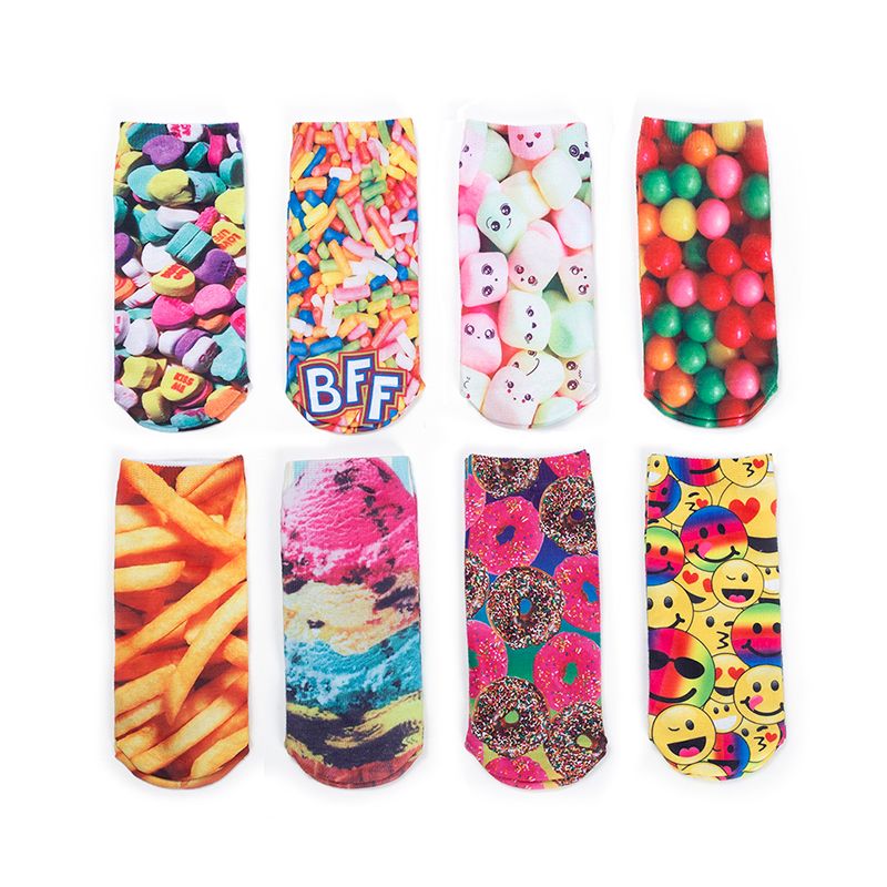 3D printed delicious food and cute printed socks