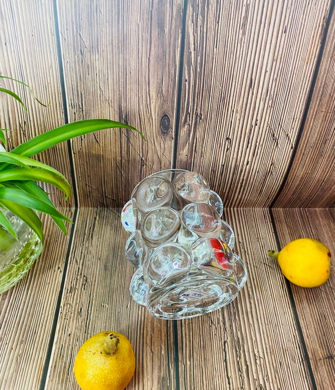 圆形珠点玻璃笔筒化妆刷筒详情图2