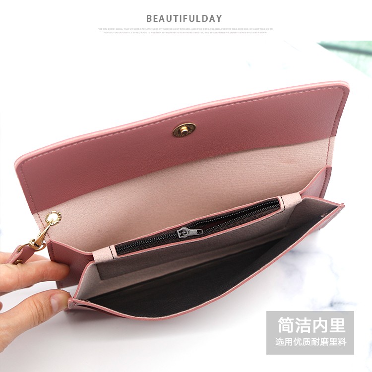 In Stock Ladies Long Purse Solid Color Simple Purse Purse Purse Holding Bag Ladies Card Bag undefined