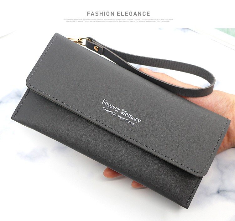 In Stock Ladies Long Purse Solid Color Simple Purse Purse Purse Holding Bag Ladies Card Bag undefined