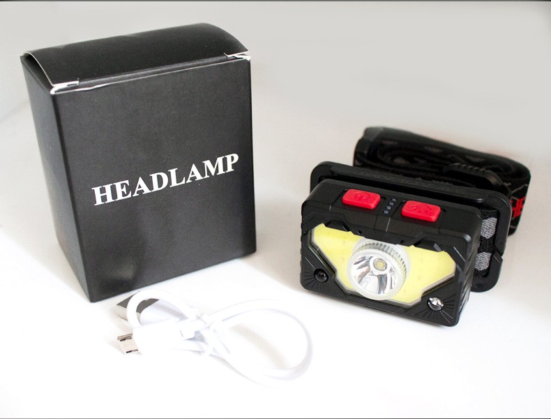SL10USB Charging, hand-waving sensor, COB headlight, fishing light, magnetic tent light, Night running and Cycling light, Strong headlight detail image 20