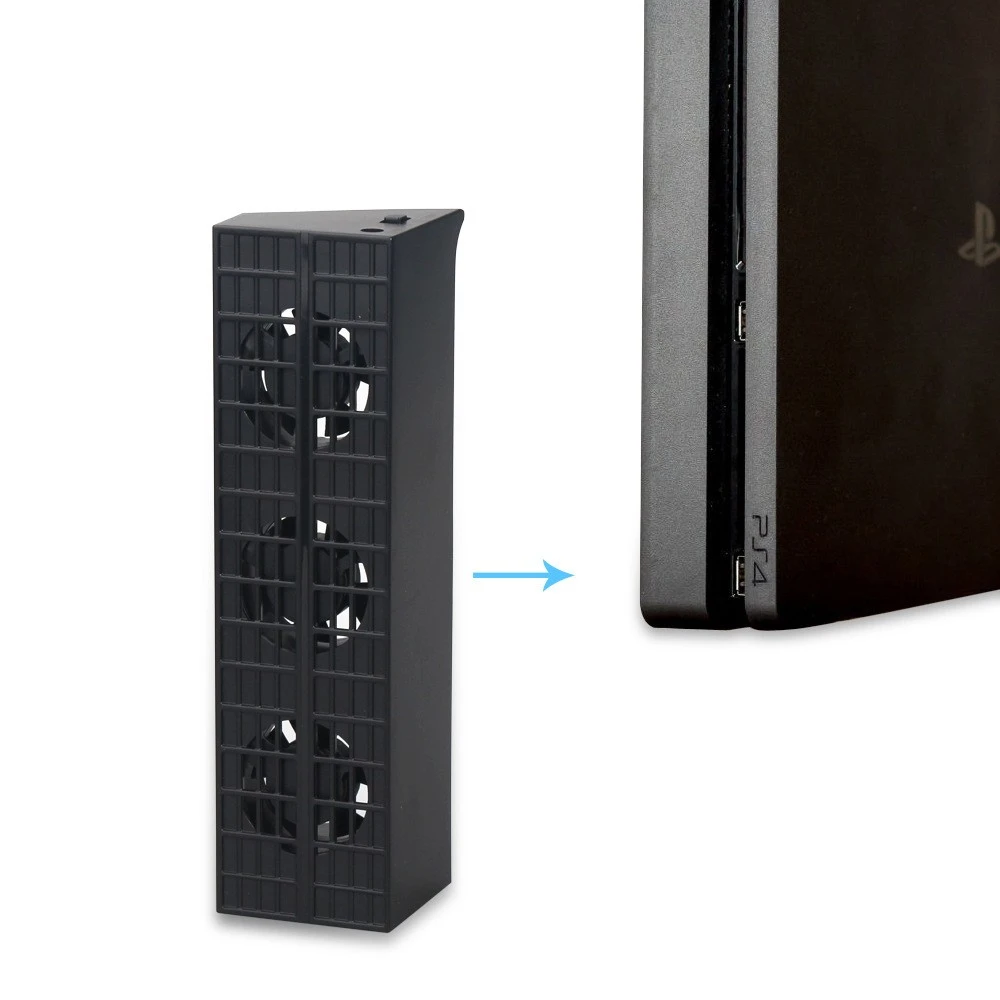 DOBE PS4SLIM Console Cooling Fan +HUB Set: PS4slim temperature-controlled fan +HUB Converter detail image 3