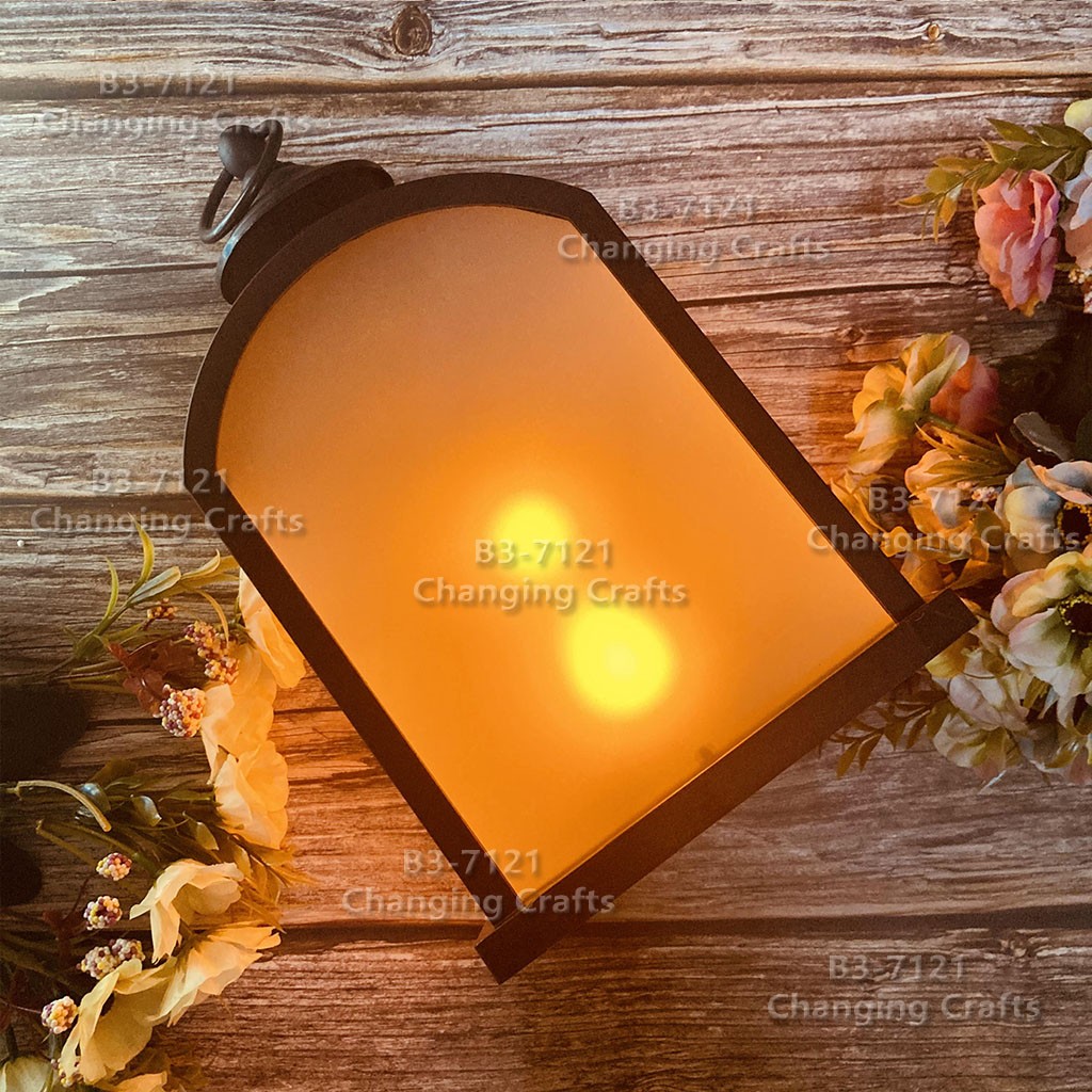 Ramadan large black Christmas wind light, Nordic simple plastic glass windproof candle holder, romantic wedding decoration craftsmanship RKZX035 detail image 14