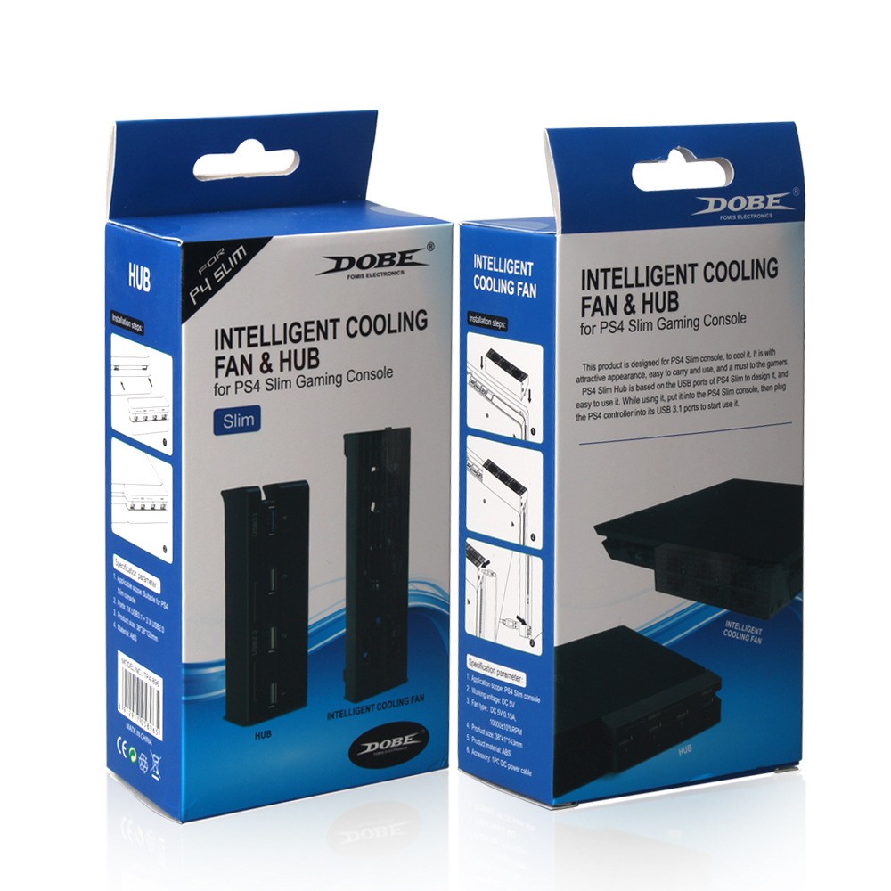 DOBE PS4SLIM Console Cooling Fan +HUB Set: PS4slim temperature-controlled fan +HUB Converter detail image 10