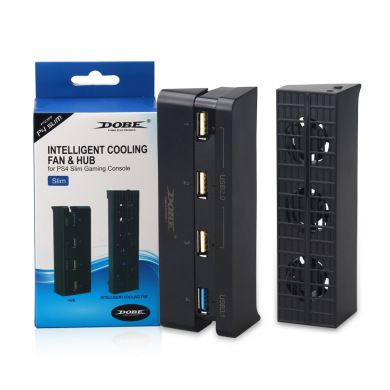 DOBE PS4SLIM Host cooling fan +HUB package PS4slim Temperature Control fan +HUB Converter