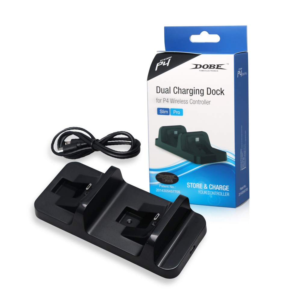 DOBE factory direct sales PS4 slim game controller charger, dual-seat controller charger, controller charging base detail image 6