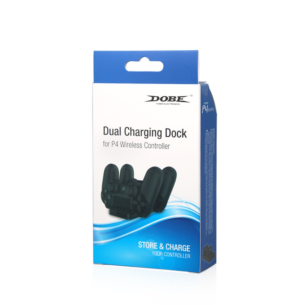 DOBE factory direct sales PS4 slim game controller charger, dual-seat controller charger, controller charging base detail image 5