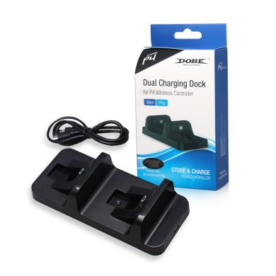 DOBE factory direct sales PS4 slim game controller charger, dual-seat controller charger, controller charging base Application Scenario