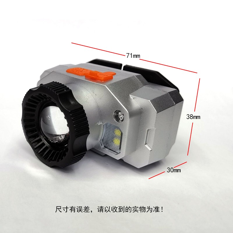 81008 doble fuente de luz USB recargable smart waving sensor headlight linterna luz frontal luz de mina luz de pesca detail image 3