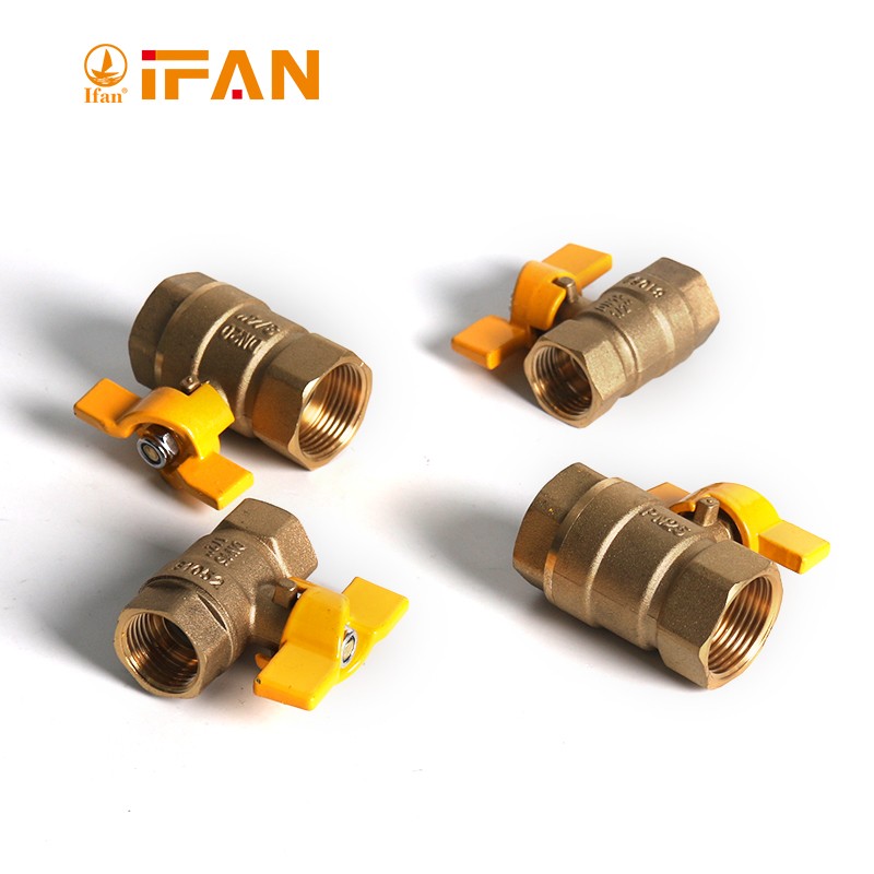 IFAN copper ball Valve 81052 1/2FF-B Long handle Butterfly handle detail image 5