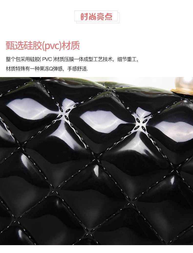  迷你小包包2021新款PVC百搭果冻包 珍珠手提口红包链条单肩斜跨包详情3