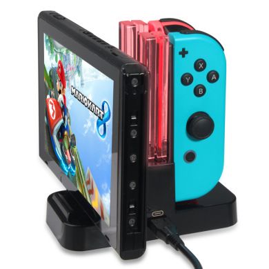DOBE Nintendo switch gamepad four-charger gamepad charger NS PRO gamepad charging dock