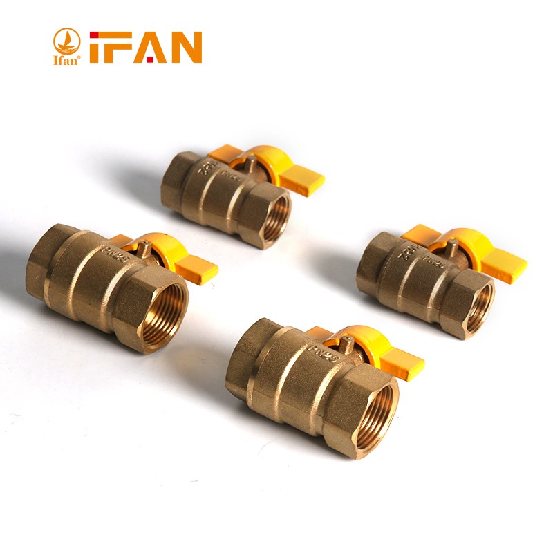 IFAN copper ball Valve 81052 1"FF-B Long handle Butterfly handle detail image 4