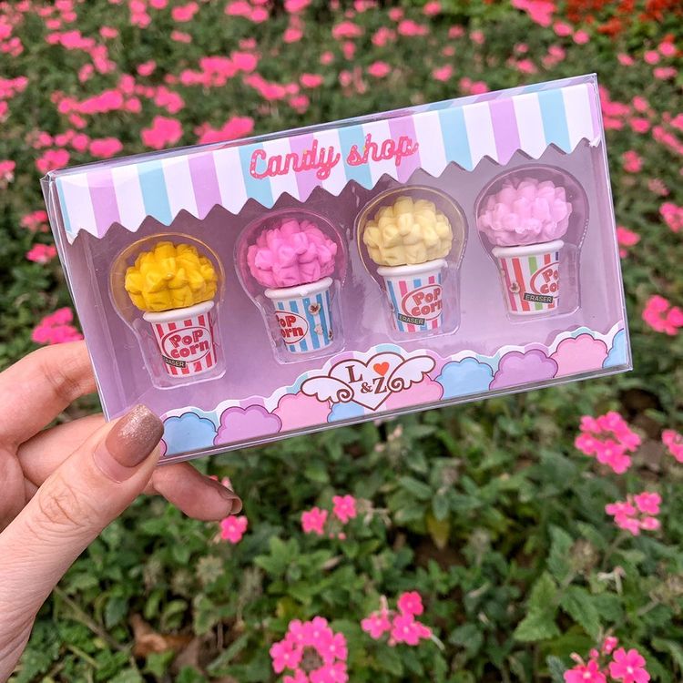popcorn cute set eraser small children's day gift set thumbnail