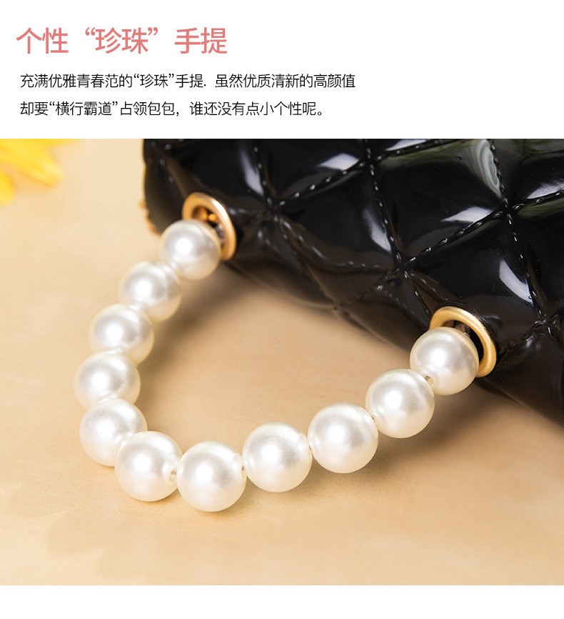  迷你小包包2021新款PVC百搭果冻包 珍珠手提口红包链条单肩斜跨包详情4
