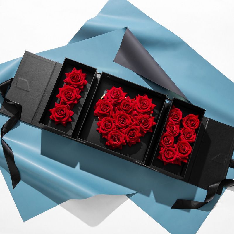 High-end gift boxes, flower packaging boxes, Valentine's Day gift boxes, paper boxes, love, 30% off Valentine's Day gift boxes Specification image
