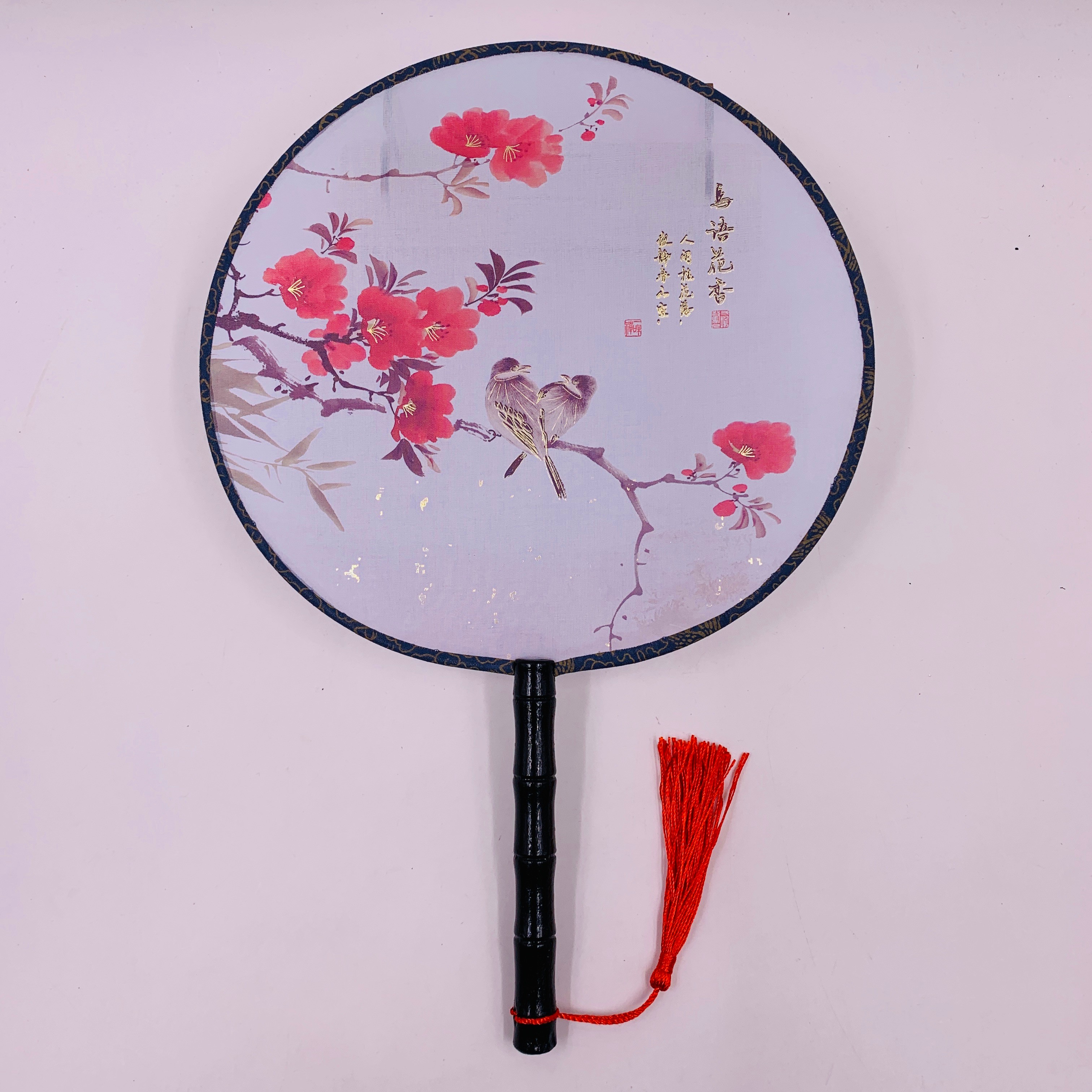 Ancient-style wooden-handled round fans, semi-transparent Hanfu round fans, palace fans, Chinese-style wooden-handled silk round fans, photo and photography round fans pic 10