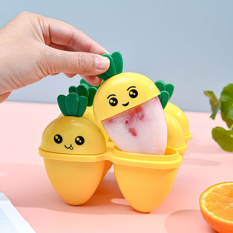 Six sets of solid color radish ice cream molds, ice molds, ice grids, and molds for making popsicles, ice cream, ice cubes, and ice lollies Application Scenario