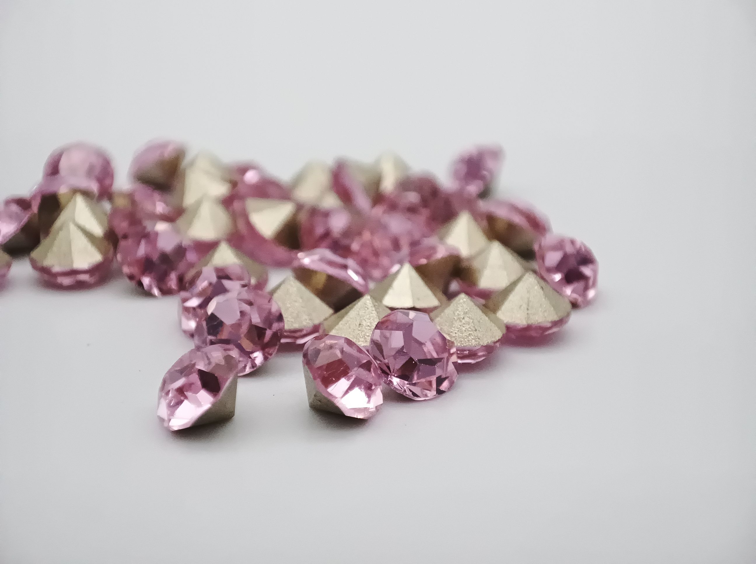 Domestic premium AAA pointed-bottom light pink rhinestone jewelry clasp watch with diamond setting and touch-up DIY nail drill rhinestone SS24 Specification image