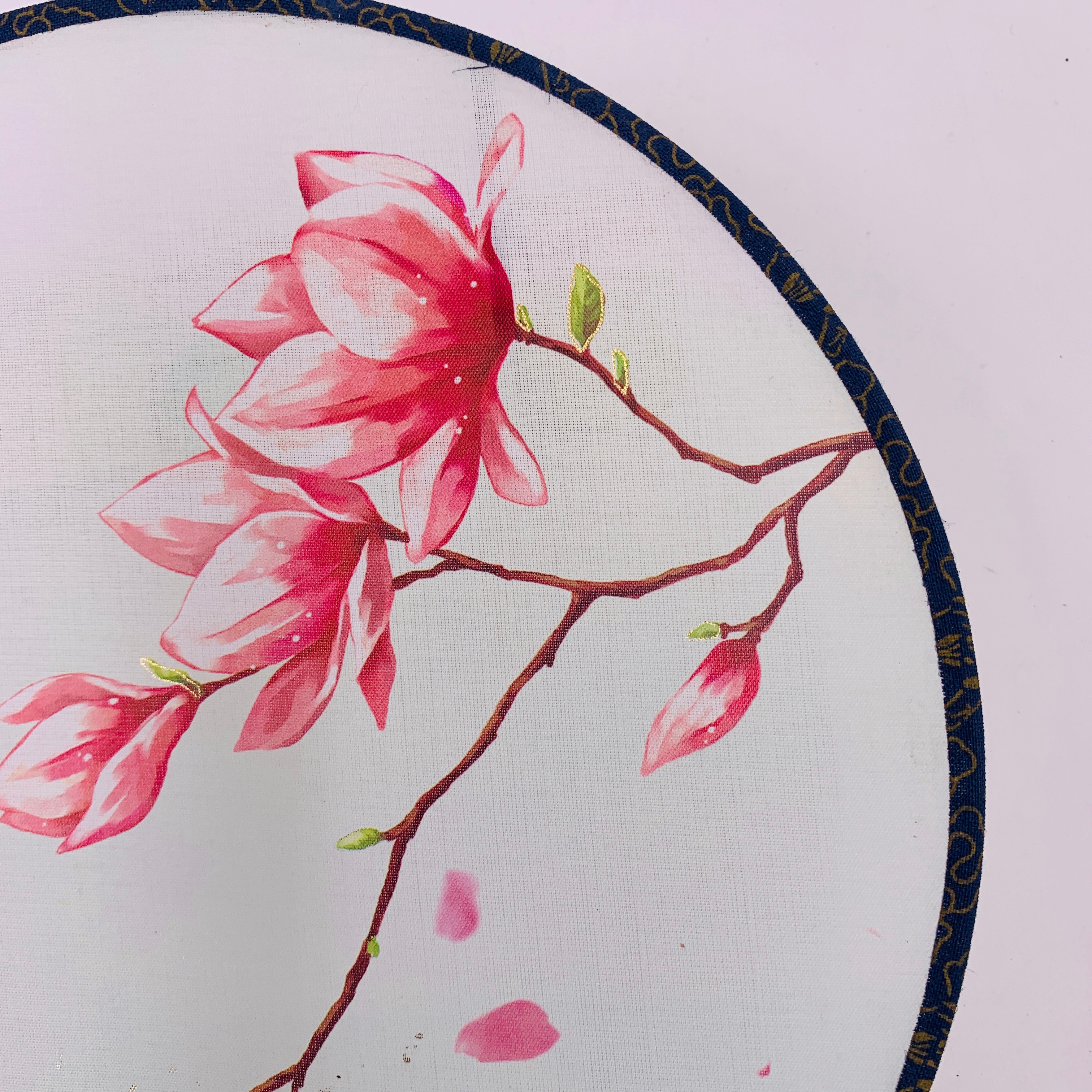 Ancient-style wooden-handled round fans, semi-transparent Hanfu round fans, palace fans, Chinese-style wooden-handled silk round fans, photo and photography round fans pic 13