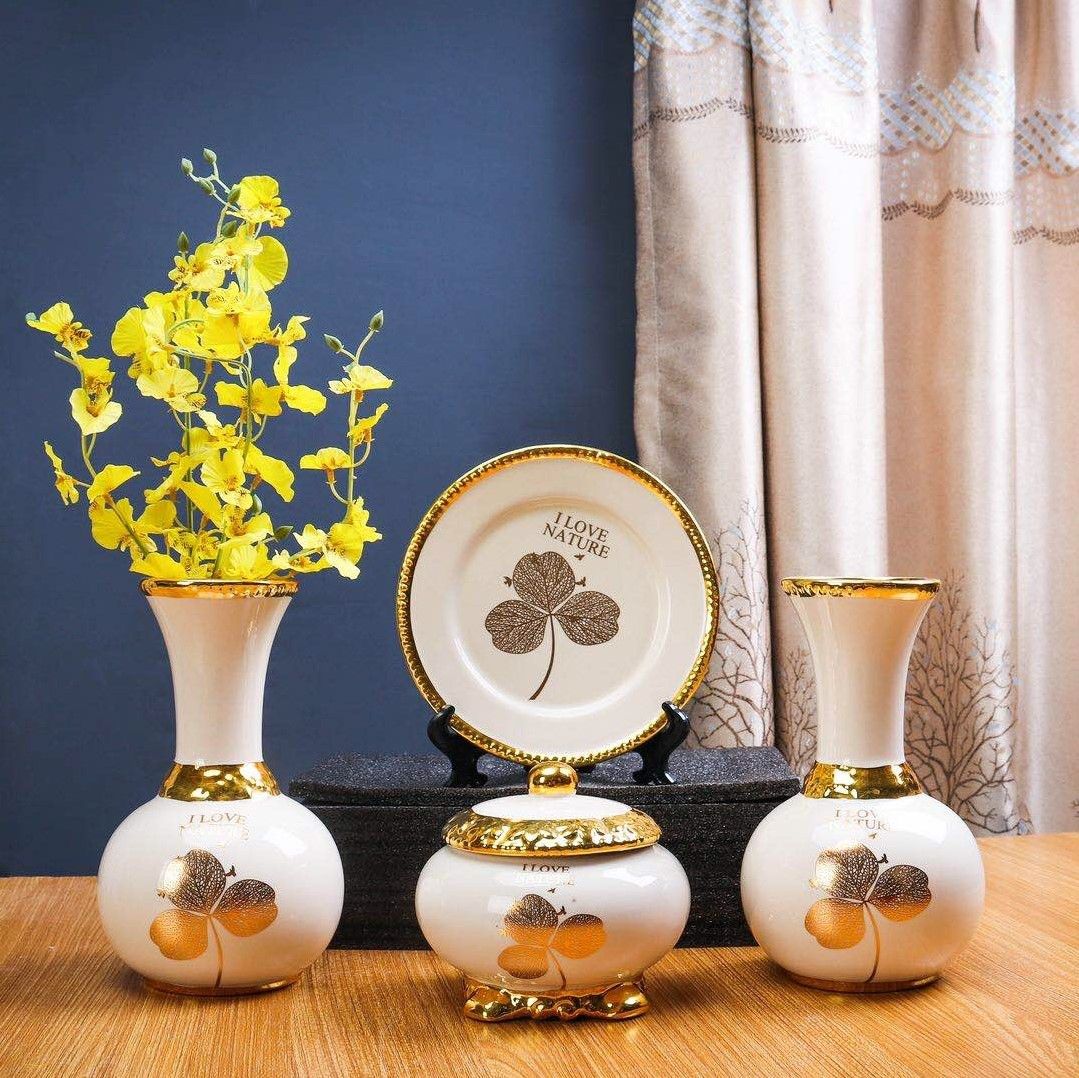 Yiwu Selection porcelain vase handicraft four sets of furnishing pieces flower arrangement home porch thumbnail